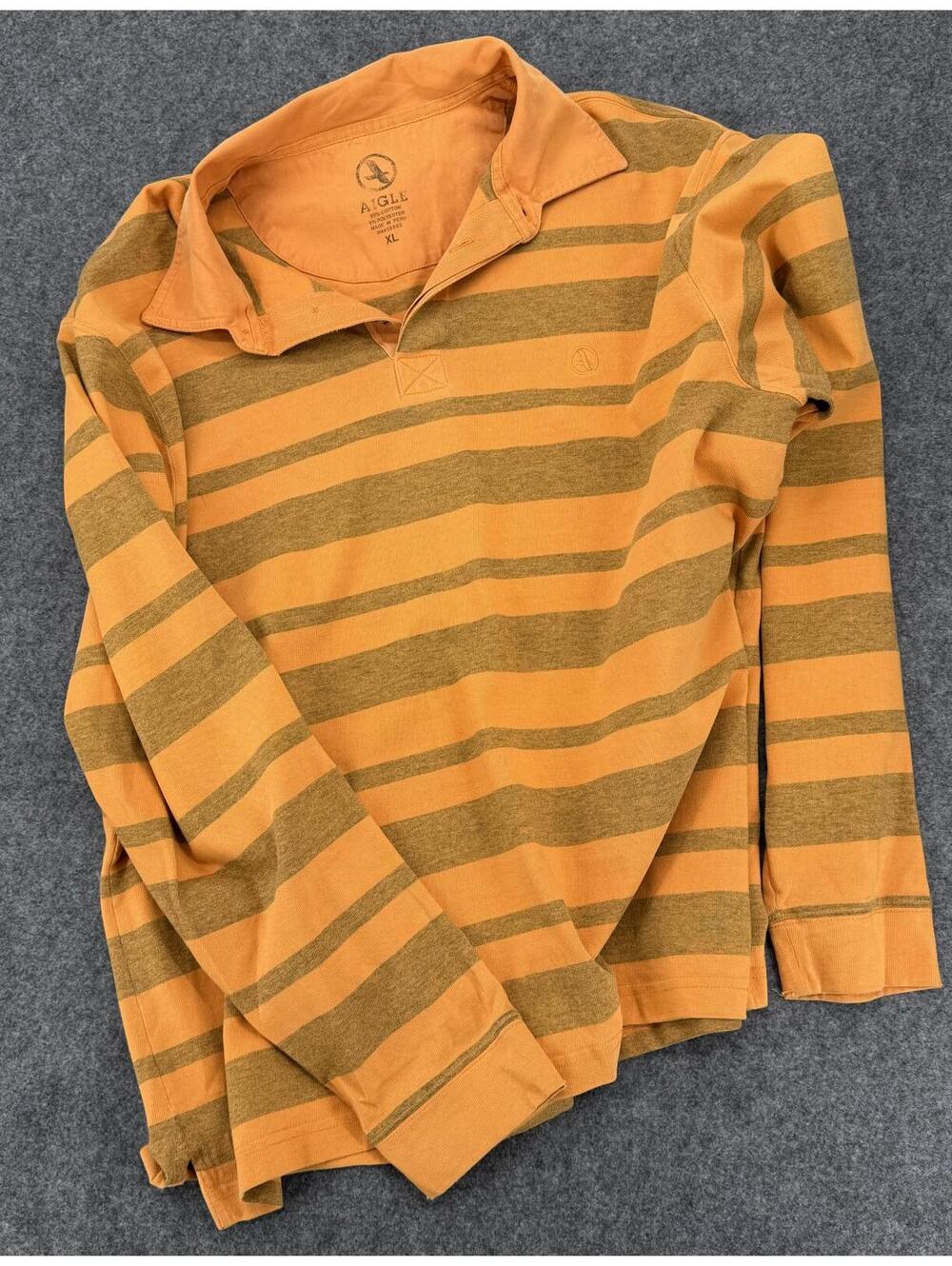 Aigle Relaxed Fit XL Striped Cotton‎ Polyester Polo Shirt